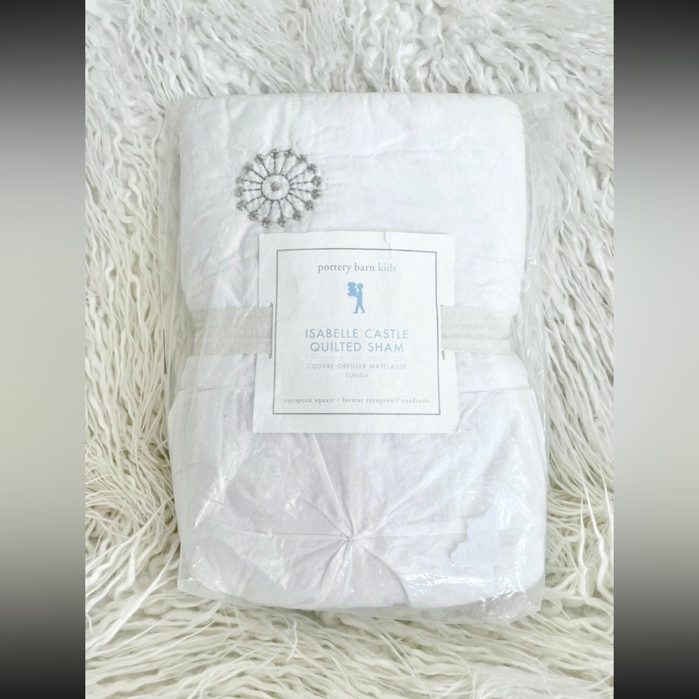 Pottery Barn Kids ✿ Isabelle Castle Mermaid Euro Quilted Sham